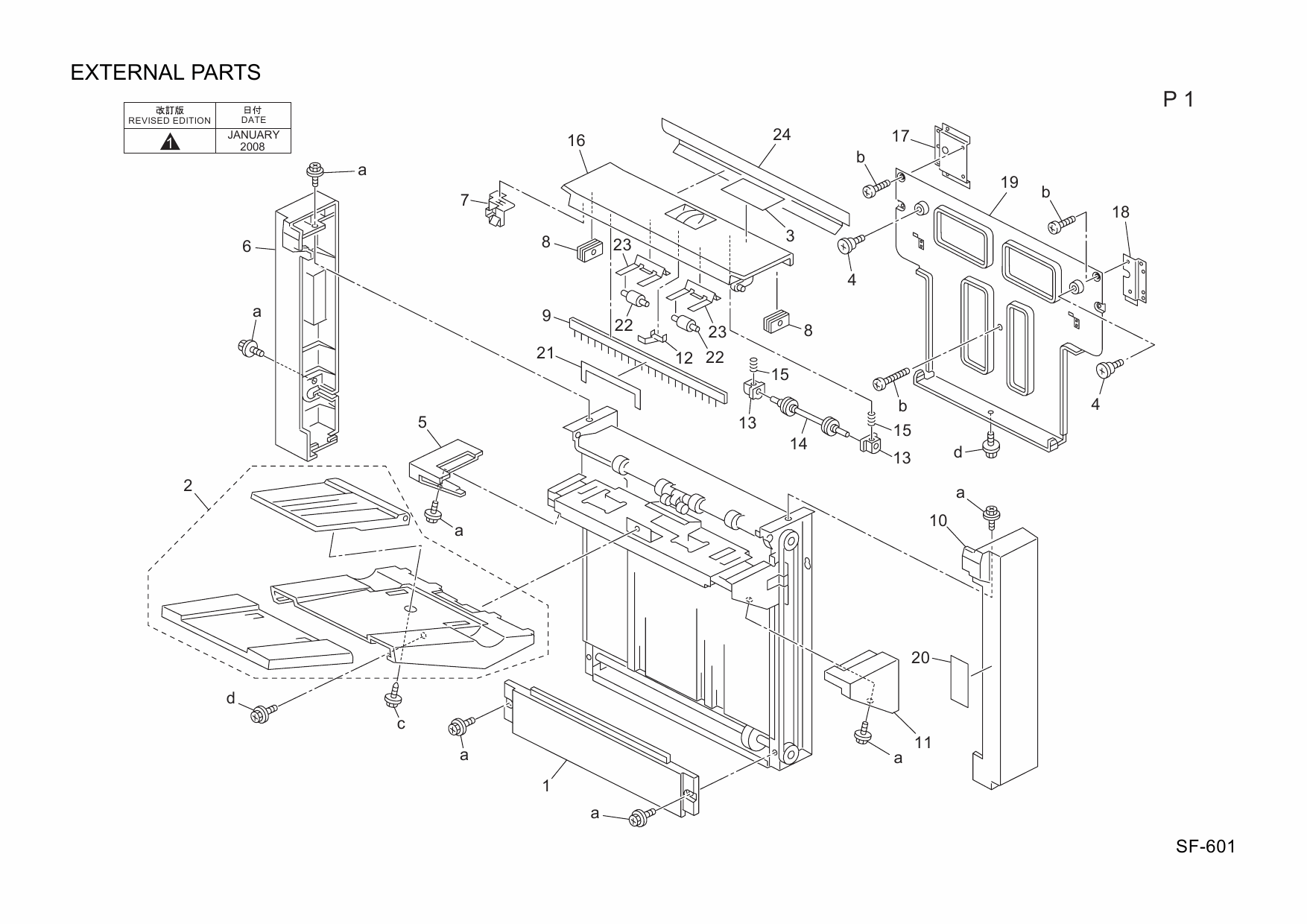 Konica-Minolta Options SF-601 15JP Parts Manual-2